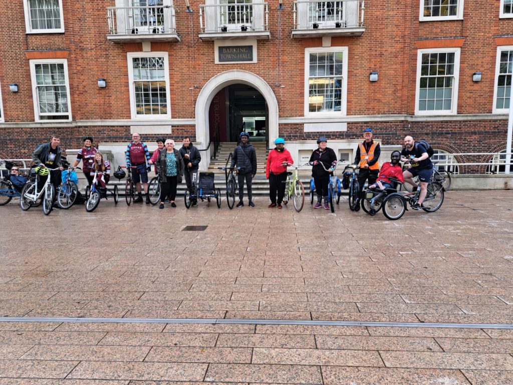 End of the guided inclusive cycle ride in memory of Neal Crowley